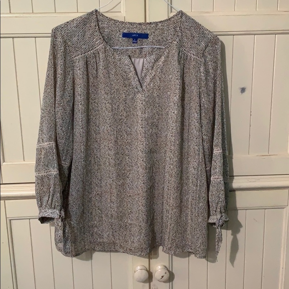 Apt. 9 Brown-Patterned Blouse - image 5
